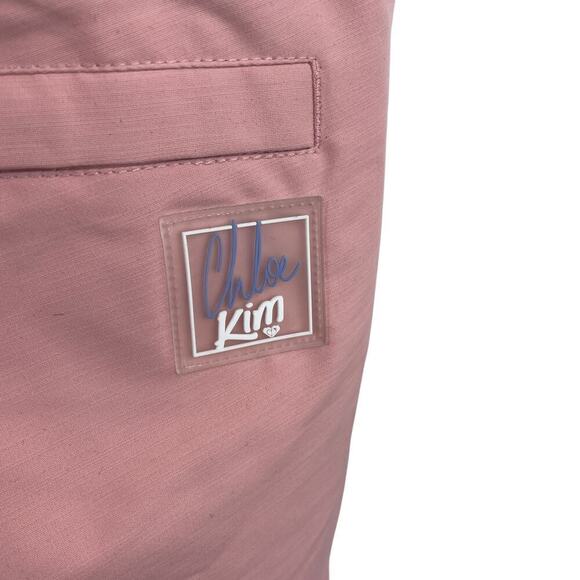 NWT Roxy Chloe Kim Insulated Waterproof Ski Snowboard Bib Pants Rose Pink Sz XS - Picture 7 of 13